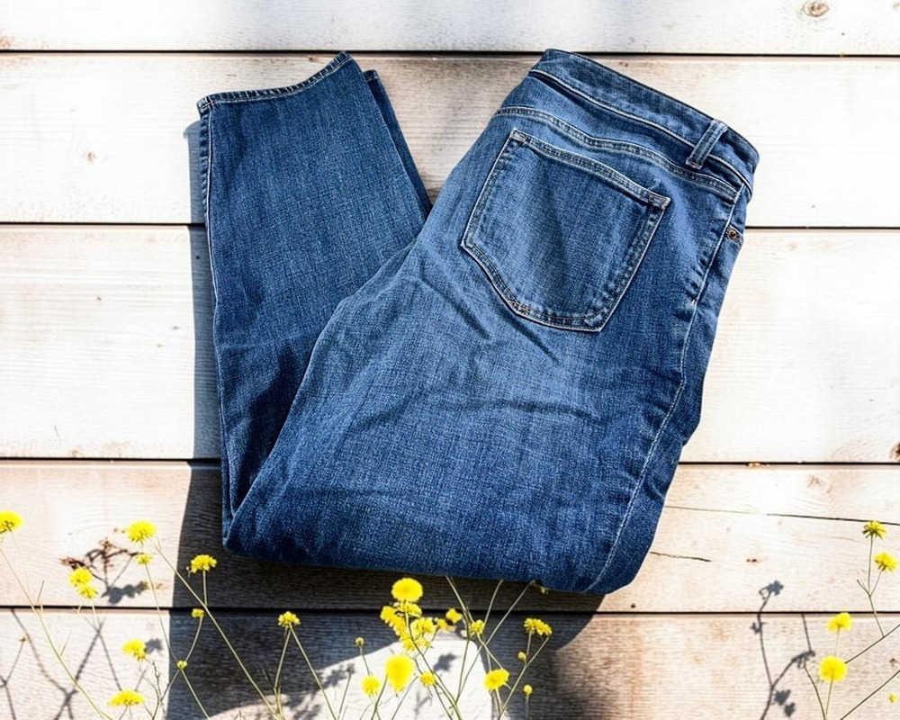 Talbots Flawless Jeans Sz 12 Girlfriend Medium Blue Wash